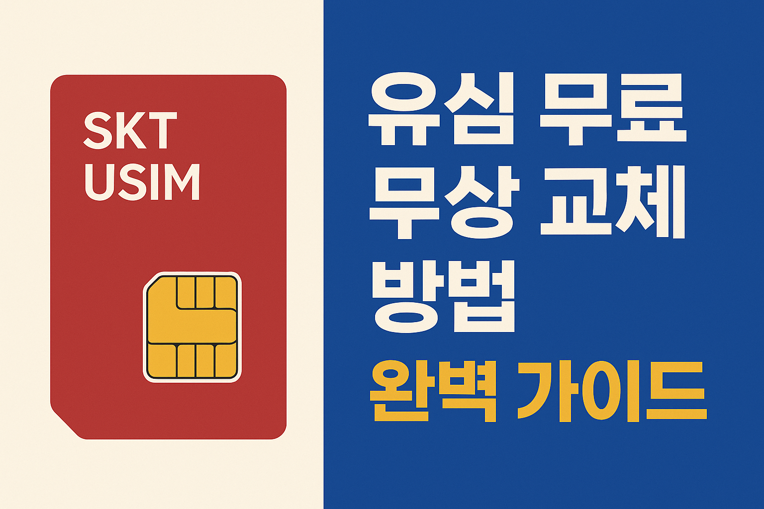 SKT(SK텔레콤) 유심 무료 무상 교체 방법 완벽 가이드 썸네일