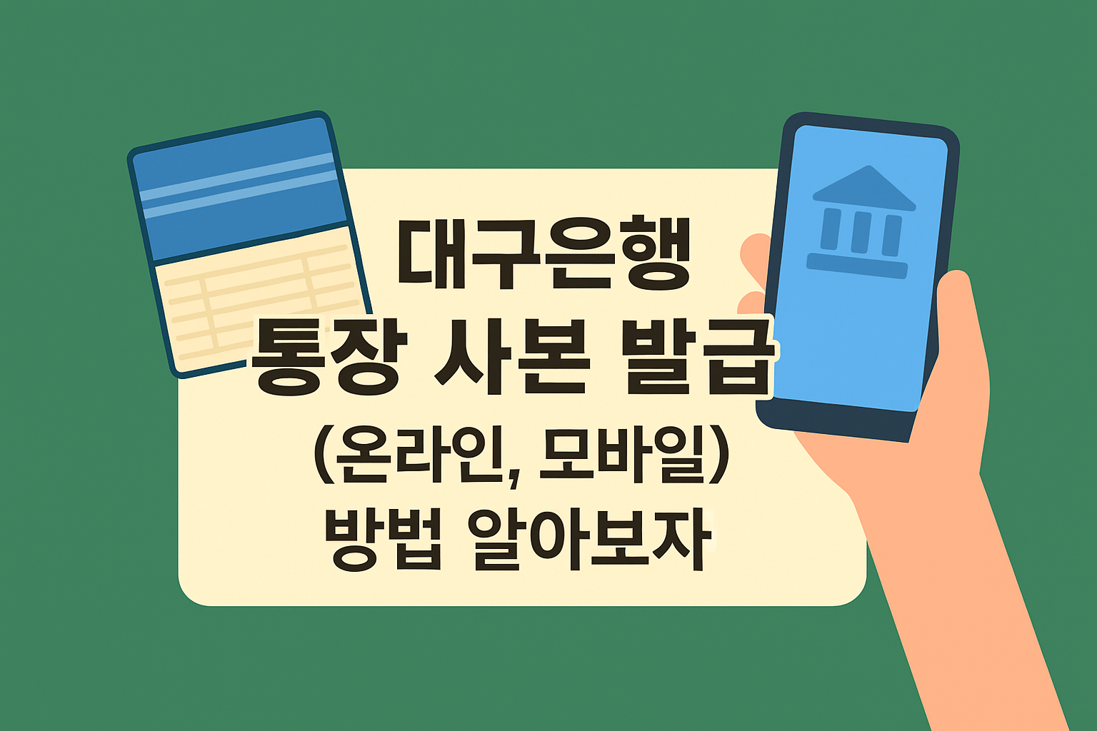 대구은행 통장 사본 발급 (온라인, 모바일) 방법 알아보자!