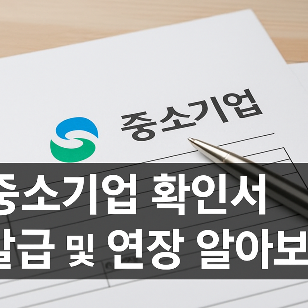 중소기업 확인서 발급 및 연장 알아보기 썸네일