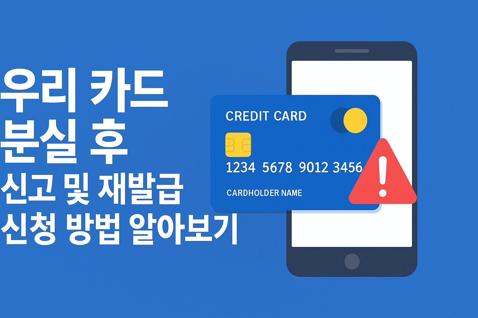 우리 카드 분실 후 신고 및 재발급 신청 방법 알아보기 썸네일