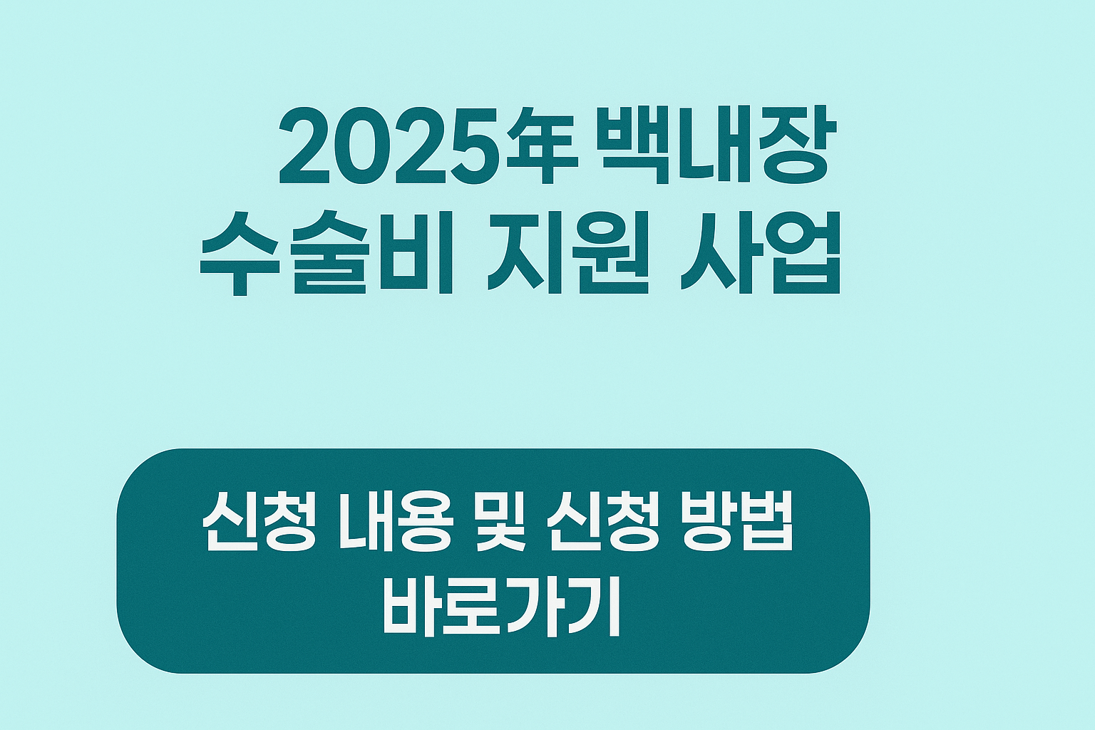 2025년 백내장 수술비 지원 사업 내용 및 신청 방법 바로가기 썸네일
