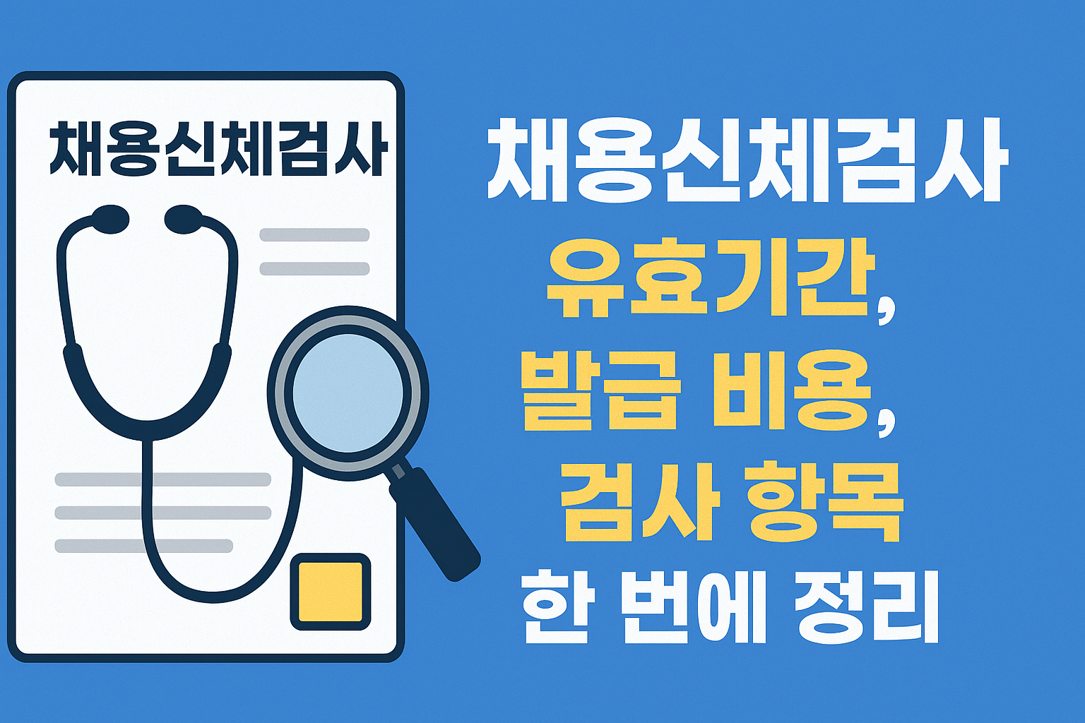 채용신체검사 유효기간, 발급 비용, 검사 항목 한 번에 정리 썸네일