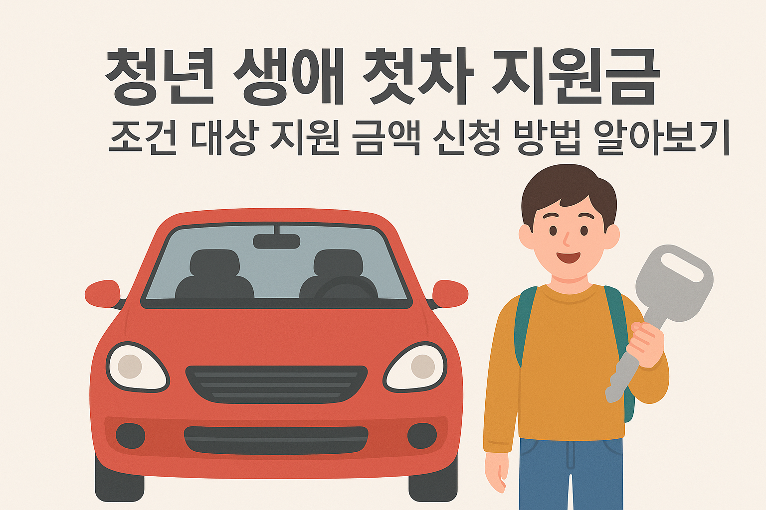 청년 생애 첫차 지원금 조건 대상 지원 금액 신청 방법 알아보기 썸네일