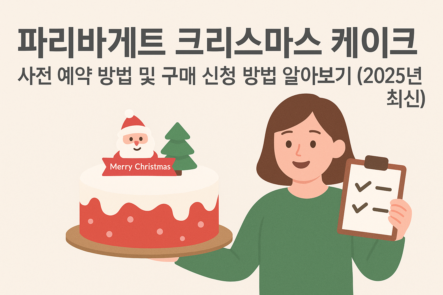 파리바게트 크리스마스 케이크 사전 예약 방법 및 구매 신청 방법 알아보기 (2025년 최신) 썸네일