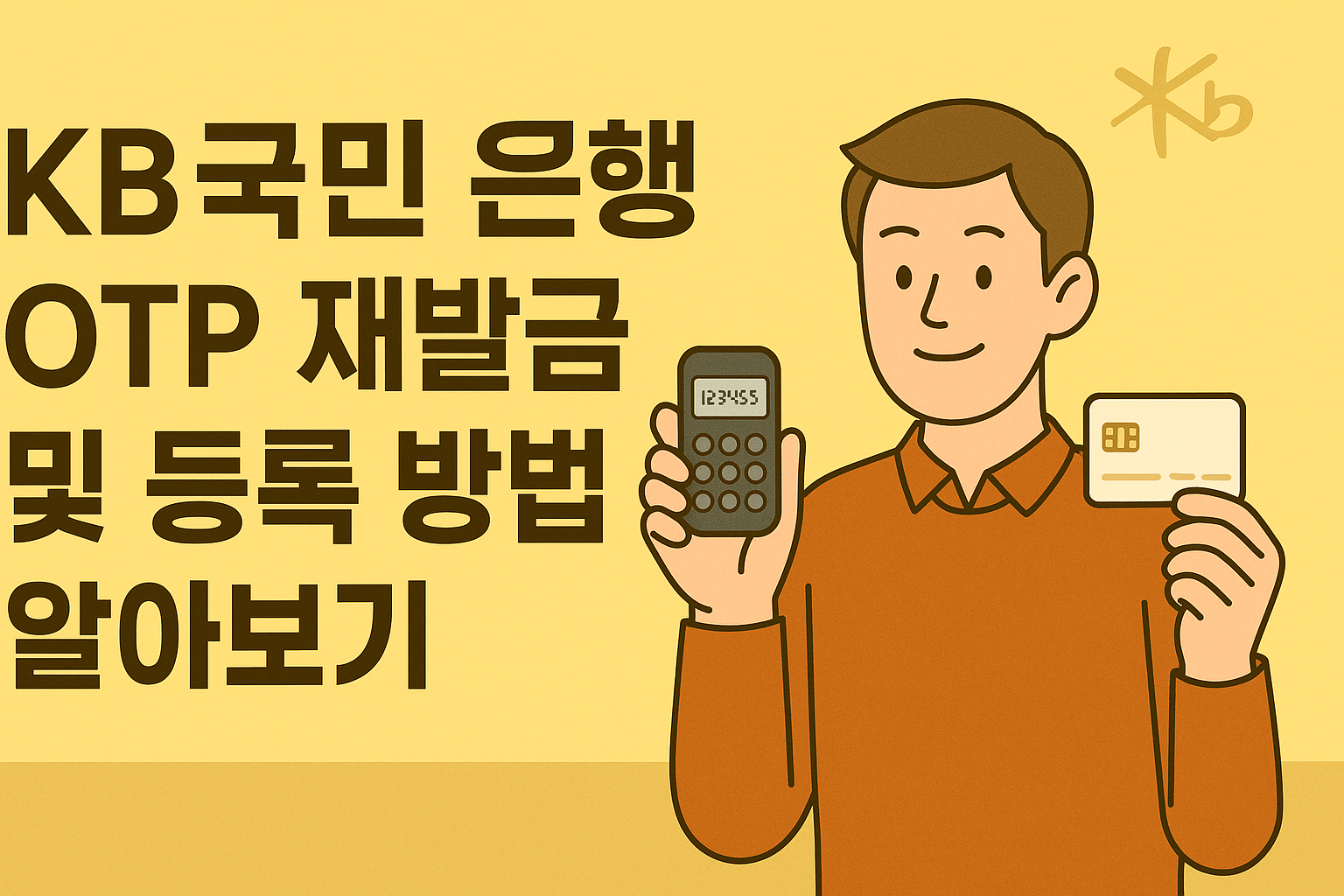 KB 국민 은행 OTP 재발급 및 등록 방법 알아보기 썸네일