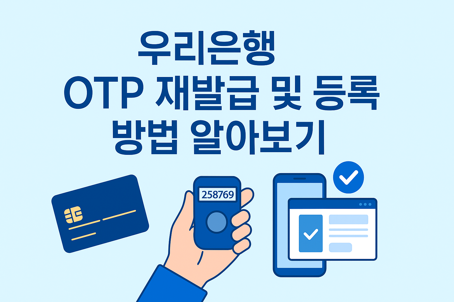 우리은행 OTP 재발급 및 등록 방법 알아보기 썸네일
