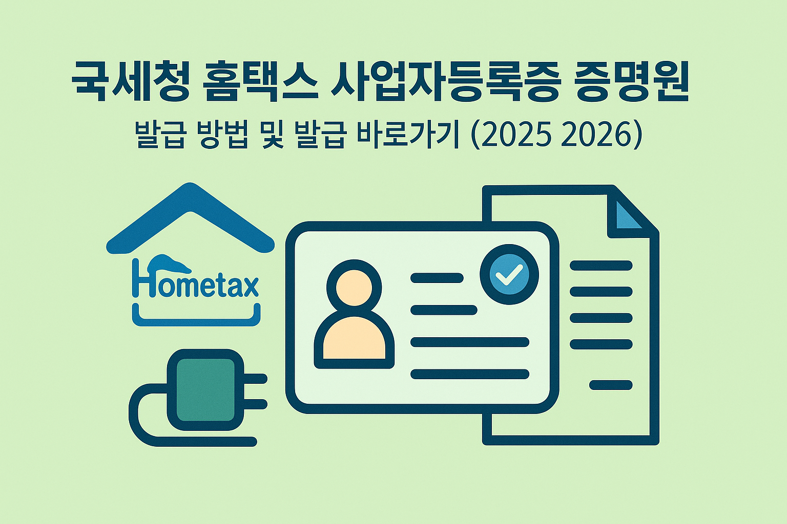 국세청 홈택스 사업자등록증 증명원 발급 방법 및 발급 바로가기 (2025 2026) 썸네일